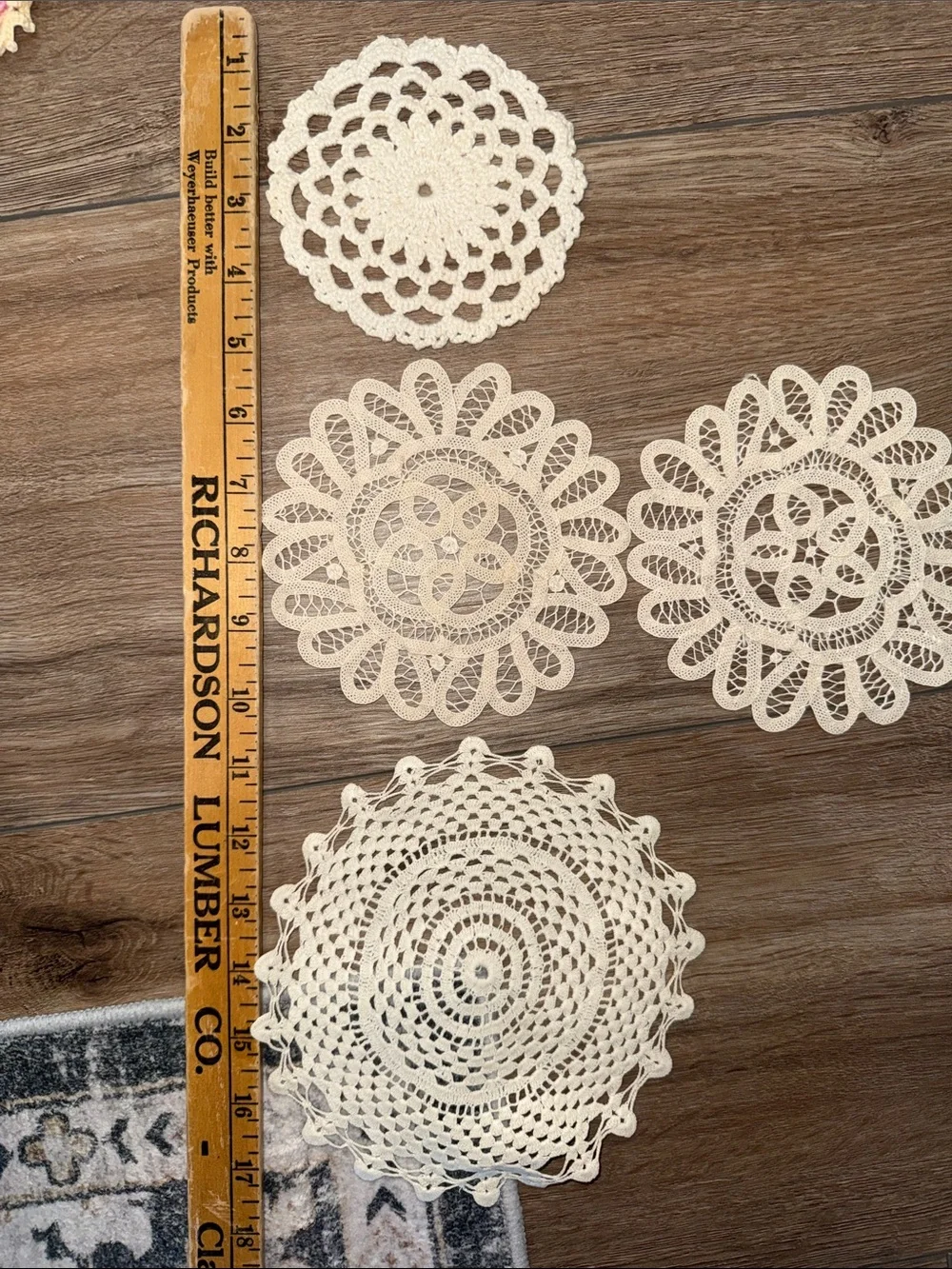 Vintage Lace Handmade Crochet Doilies Set